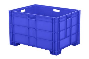 Stapelbak 800x600xH500mm gesl. 4 poten 4 OH blauw ral5002, Ophalen of Verzenden, Nieuw