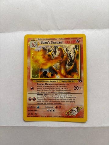 Pokémon - 1 Card - Charizard 2/132 Foil, Holo - WOTC - Gym, Nieuw