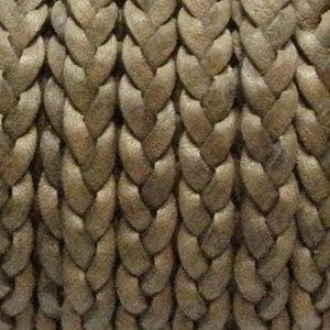 1 x Rol DQ leer plat 5 x 2mm gevlochten Natural Olive per..., Ophalen of Verzenden, Nieuw, Draad