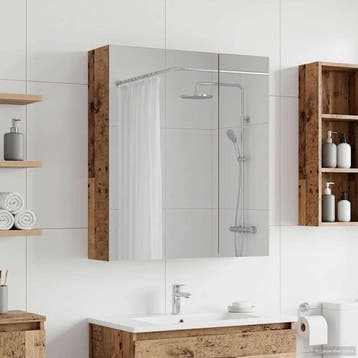 vidaXL Badkamer spiegelkast Oudhout 60 x 14,5 x 70 cm, Huis en Inrichting, Verzenden, Nieuw