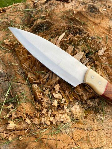 Keukenmes - Chefs knife - Staal - Verenigd Koninkrijk -, Antiek en Kunst