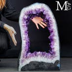 Prachtige amethist-geode plak - Grote amethist geode sectie