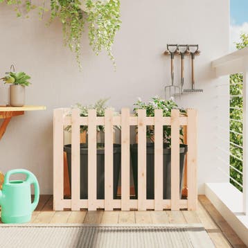 vidaXL Plantenbak verhoogd met hekontwerp 100x50x70 cm, Verzenden, Nieuw, 60 tot 100 cm, 60 cm of meer
