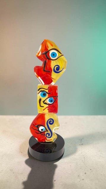 sculptuur, Omaggio a Picasso - 24 cm - Glas - 2026, Antiek en Kunst