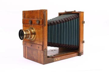 Vintage Wooden Tailboard Camera Emil Busch Rapid Aplanat No, Nieuw