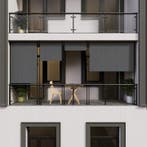 Verticale Zonnescherm Barbados - 150x310 cm - Grijs, Tuin en Terras, Verzenden, Nieuw