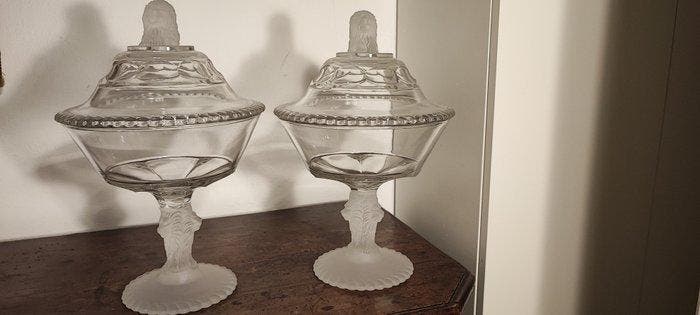Gillinder & Sons - dekselvaas (2) - Glas, Antiek en Kunst, Antiek | Glas en Kristal