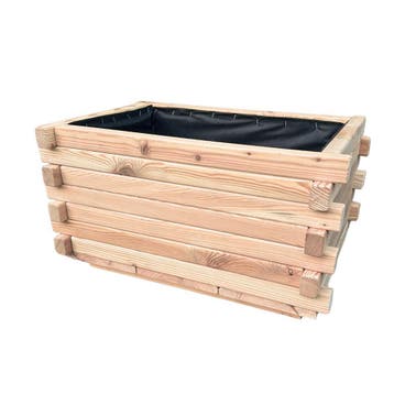 Plantenbak Larikshout Rechthoekig met Worteldoek 60 x 40 cm, Tuin en Terras, Verzenden, Nieuw, Hout, Tuin