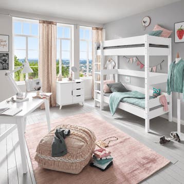 Infanskids Infanscolor Stapelbed Wit 90x200cm - Stapelbed Bu, Nieuw