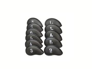 Veiling - Luxe Set van 10 Golfclub Covers – Zwart, Nieuw