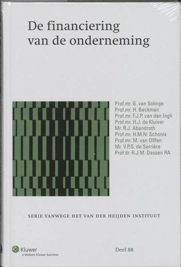 De financiering van de onderneming, Ophalen of Verzenden, Nieuw