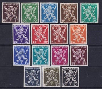 België 1944 - Heraldieke leeuw met grote V, Gestempeld