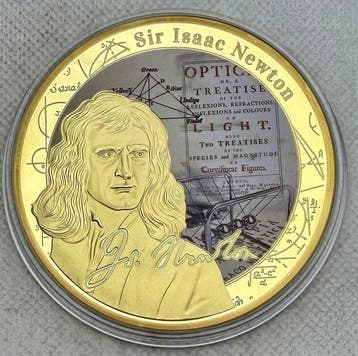 wereld. Medal Sir Isaac Newton (Zonder minimumprijs)