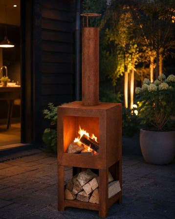 Kachel - Design Tuinhaard - Cortenstaal