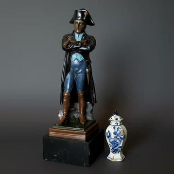 Beeld, Napoleon 30 cm / 2.7 kg - 30.7 cm - Brons, Marmer