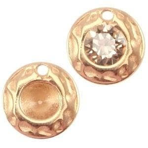 1x DQ hanger voor PP32 puntsteen Rosé goud ca. 9mm (voor..., Ophalen of Verzenden, Nieuw, Bedel