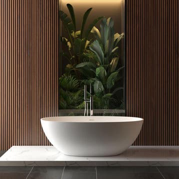 Wiesbaden Chiek Vrijstaand Ligbad - 165x75cm - Solid Surface, Ophalen of Verzenden, Nieuw
