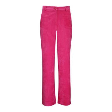 AVA Studio • roze ribfluwelen broek • 42, Kleding | Dames, Verzenden, Maat 42/44 (L), AVA studio, Nieuw