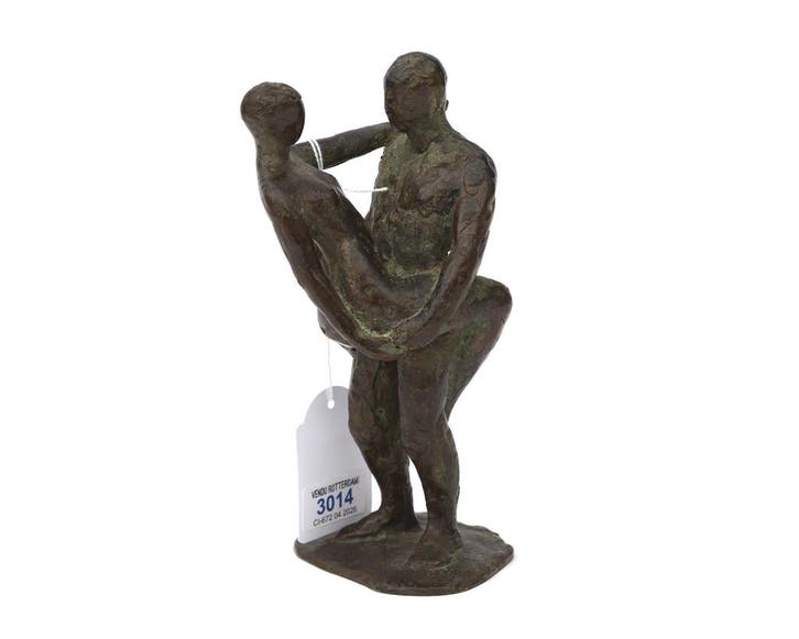 Een bronzen erotisch beeld, 20e eeuw, Antiek en Kunst, Kunst | Beelden en Houtsnijwerken