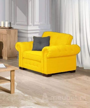 Fauteuil Groenveld - fauteuils - Geel, Huis en Inrichting, Stoelen, Nieuw, Stof