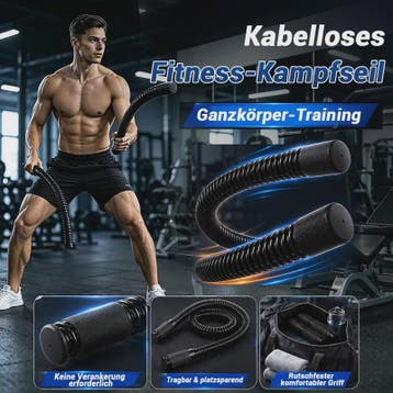 UMAY Draadloze Fitness Battle Rope - Krachttraining voor Cor, Verzenden, Nieuw