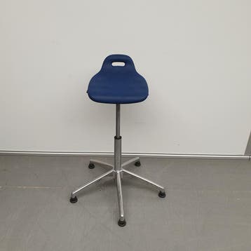 Ergonomische sta-hulp kruk - blauwe PU zitting, Ophalen of Verzenden, Nieuw