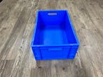 Kratten dicht 60x40x23 cm blauw met open handvat, Gebruikt, 40 tot 60 cm, 50 tot 75 cm, Minder dan 35 cm
