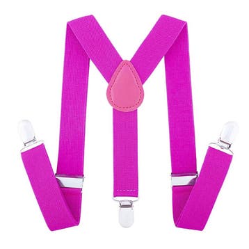 Fako Fashion - Kinder Bretels - Effen - 65cm - Fuchsia, Verzenden, Nieuw