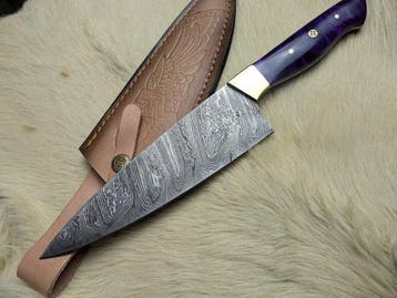 Handcrafted Skinning & Hunting Knife - Keukenmes - Staal -
