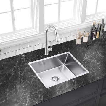 Spoelbak | Wasbak | Gootsteen | 59x44x20cm | RVS | Zilver, Huis en Inrichting, Verzenden, Nieuw