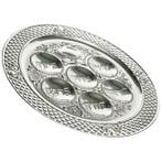 Mooie Seder schaal, verzilverd. Met een sierlijk reliëf...., Nieuw