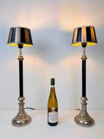 Tafellamp - Aluminium - Twee Empire stijl tafellampen