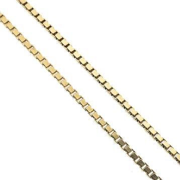 Gouden Venetiaanse schakelketting., Sieraden, Tassen en Uiterlijk, Kettingen, Ophalen of Verzenden, Gebruikt, Goud, Goud