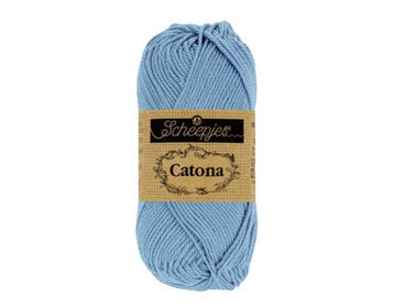 Scheepjes Catona 25g - 247 Bluebird - Haakgaren / Breigaren, Hobby en Vrije tijd, Breien en Haken, Ophalen of Verzenden, Nieuw