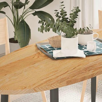 vidaXL Tafelblad 140x60x2 cm ovaal massief eikenhout, Verzenden, Nieuw