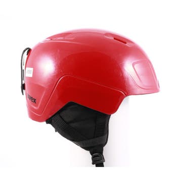 51 52 53 54 55 skihelm/snowboardhelm UVEX HEYYA JR, Red/blac, Verzenden, Gebruikt