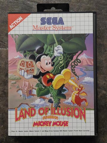 Mickey Mouse Land of Illusion (Sega tweedehands game), Spelcomputers en Games, Ophalen of Verzenden, Zo goed als nieuw