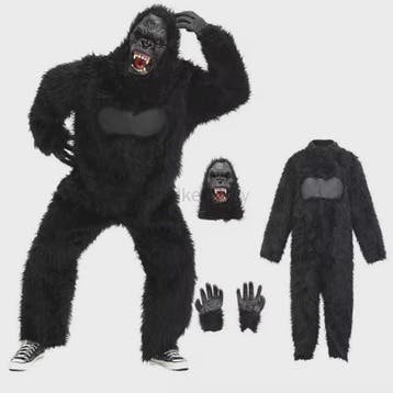 Unisex Gorilla Jumpsuit - King of the Jungle Halloween Kostu