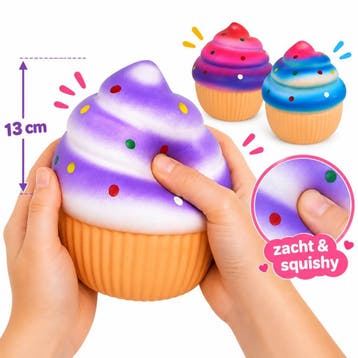 Mega Cupcake Squishy 13 cm groot (TOPPER) !!!, Ophalen of Verzenden, Nieuw, Jongen of Meisje