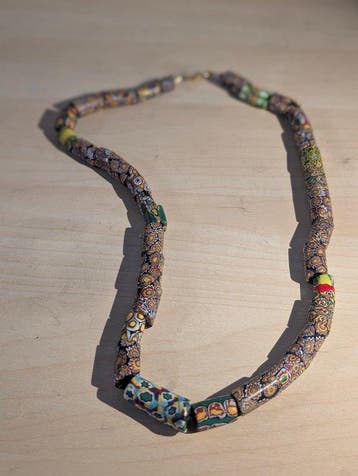 Halsketting - Kameroen - Millefiori-handelskralen - Murano,