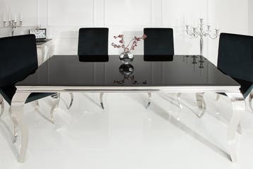 Eettafel Modern Barok 200cm zwart/ 37356 - 6537356, Ophalen of Verzenden, Nieuw