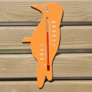 Kunststof Muurthermometer 15cm Oranje Specht voor Binnen..., Verzenden, Nieuw