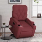 Sta-op-stoel elektrisch kunstleer wijnrood, Huis en Inrichting, Fauteuils, Verzenden, Nieuw