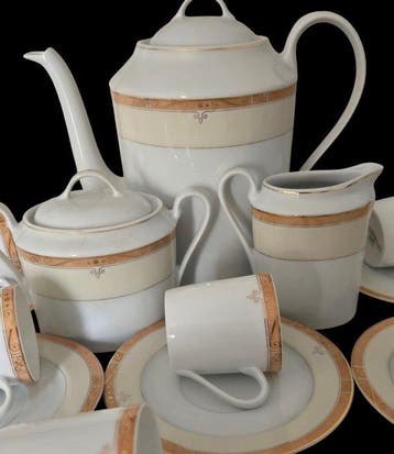 Limoges France - Philippe Deshoulières - Koffieservies voor