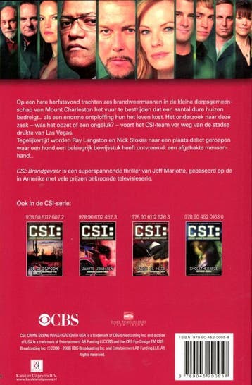 CSI 9789045200958 Jeff Mariotte, Verzenden, Zo goed als nieuw, Jeff Mariotte