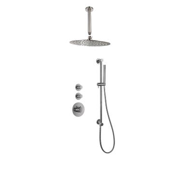 Sani Royal Pro Inbouw Regendouche Gun Metal Geborsteld, Nieuw