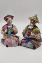 Beeldje - Coppia di Magot (2) - Porselein