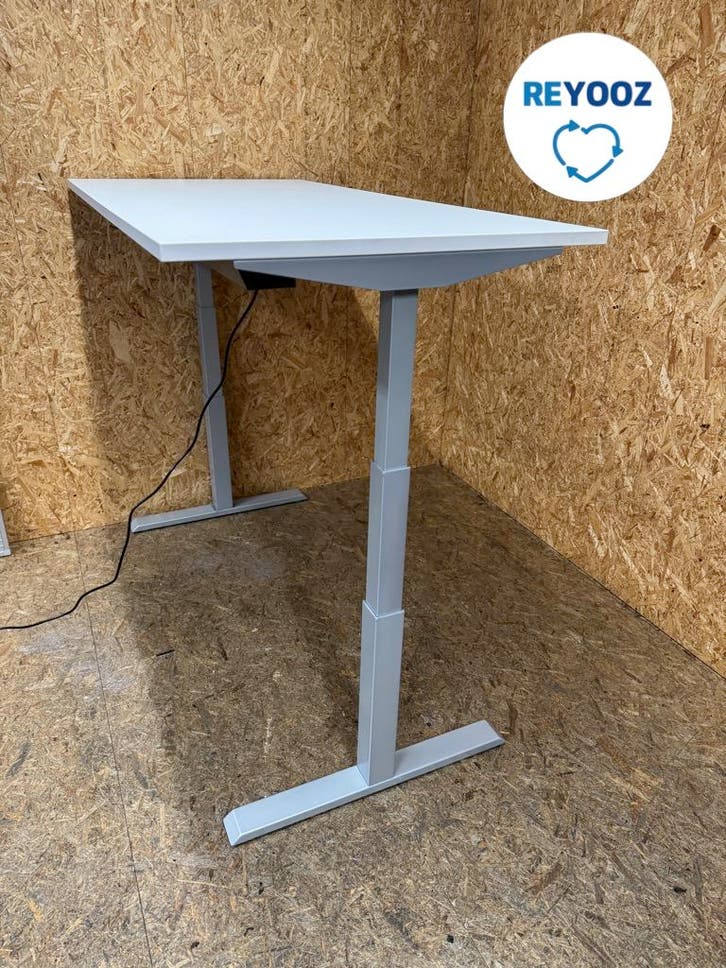 Actiforce 470 zit-sta bureau - zilvergrijs - tweedehands, Zakelijke goederen, Kantoor en Winkelinrichting | Kantoormeubilair en Inrichting