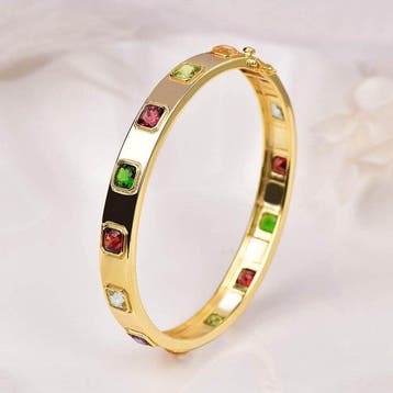 Zonder minimumprijs - Armband Zilver - Gemengde edelstenen -, Nieuw