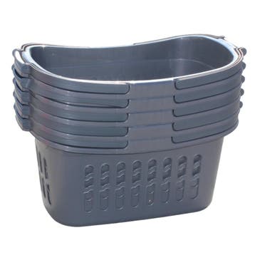 Winkelmandje – Boodschappenmand Set 5 Stuks Donkergrijs, Huis en Inrichting, Ophalen of Verzenden, Nieuw